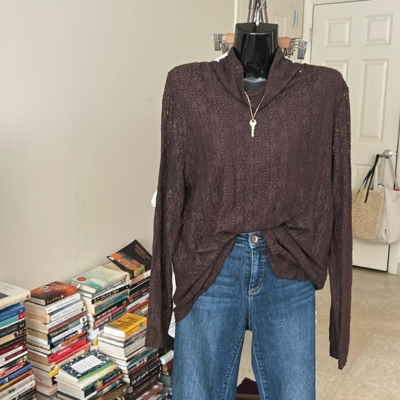 J.Jill Top Women’s Size XL Lace Blouse - Picture 1 of 9